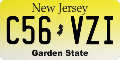 NJ license plate C56VZI