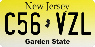 NJ license plate C56VZL