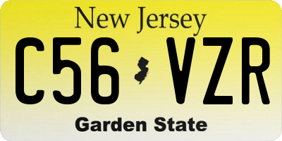 NJ license plate C56VZR