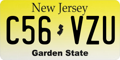 NJ license plate C56VZU