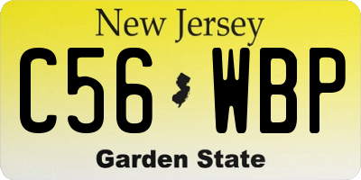 NJ license plate C56WBP