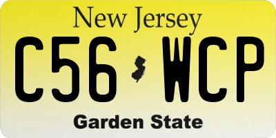 NJ license plate C56WCP