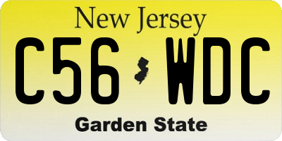 NJ license plate C56WDC