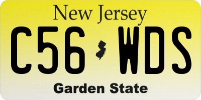 NJ license plate C56WDS