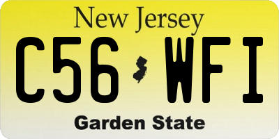 NJ license plate C56WFI