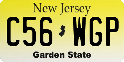 NJ license plate C56WGP