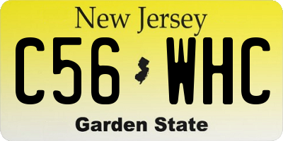NJ license plate C56WHC