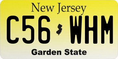 NJ license plate C56WHM