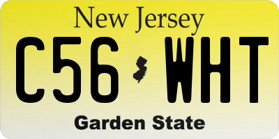 NJ license plate C56WHT