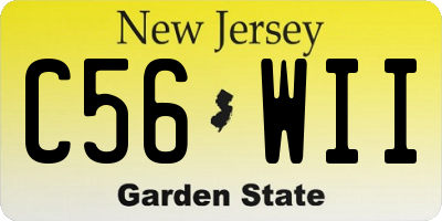 NJ license plate C56WII