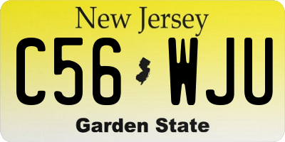NJ license plate C56WJU