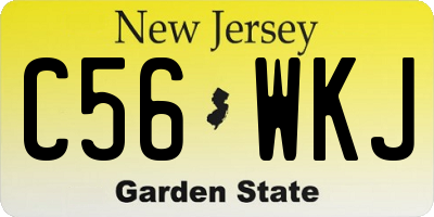 NJ license plate C56WKJ