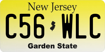 NJ license plate C56WLC
