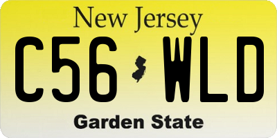 NJ license plate C56WLD
