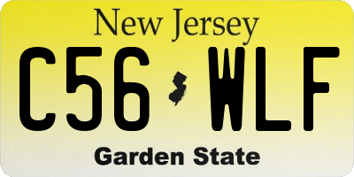 NJ license plate C56WLF