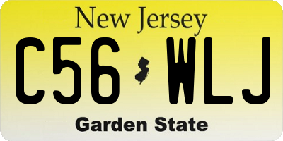 NJ license plate C56WLJ