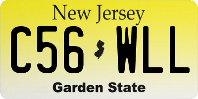 NJ license plate C56WLL
