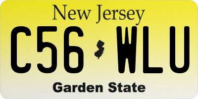 NJ license plate C56WLU