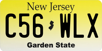NJ license plate C56WLX