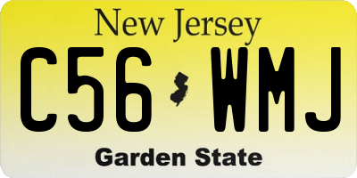 NJ license plate C56WMJ