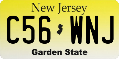 NJ license plate C56WNJ