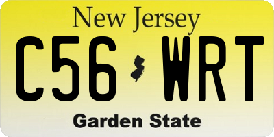 NJ license plate C56WRT