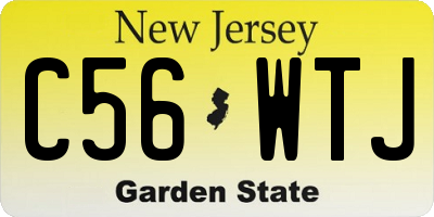 NJ license plate C56WTJ
