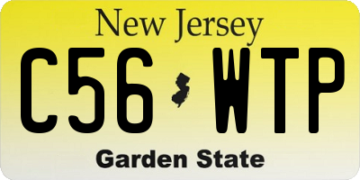 NJ license plate C56WTP