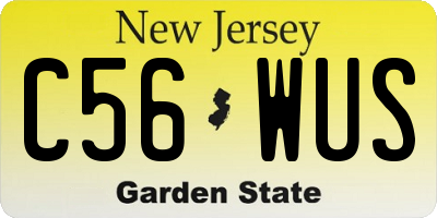 NJ license plate C56WUS