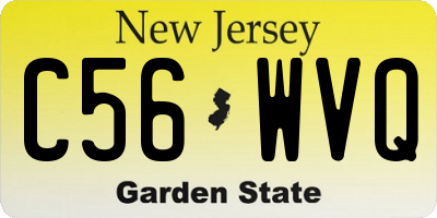 NJ license plate C56WVQ