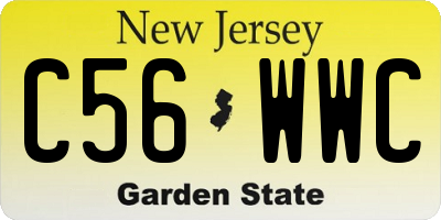 NJ license plate C56WWC