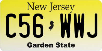 NJ license plate C56WWJ