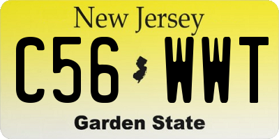 NJ license plate C56WWT