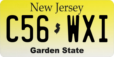 NJ license plate C56WXI