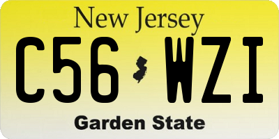 NJ license plate C56WZI
