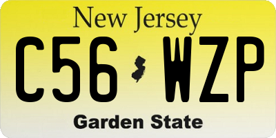 NJ license plate C56WZP