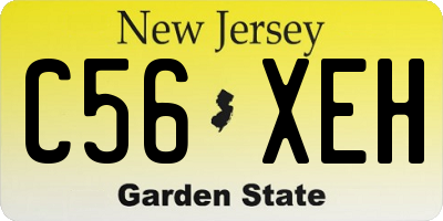 NJ license plate C56XEH