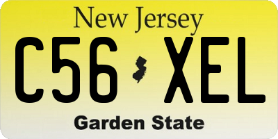 NJ license plate C56XEL
