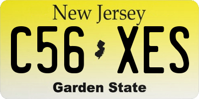 NJ license plate C56XES