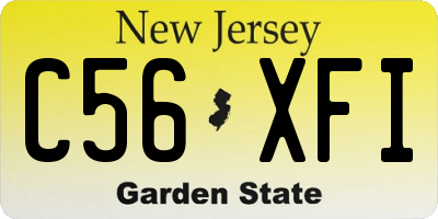 NJ license plate C56XFI