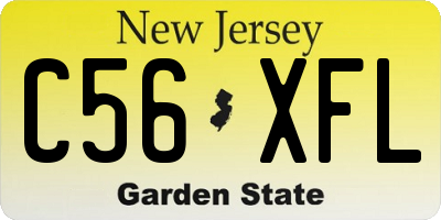 NJ license plate C56XFL
