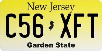 NJ license plate C56XFT