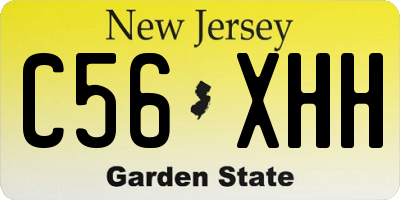 NJ license plate C56XHH