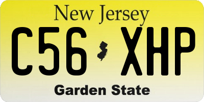 NJ license plate C56XHP