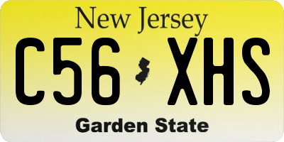 NJ license plate C56XHS