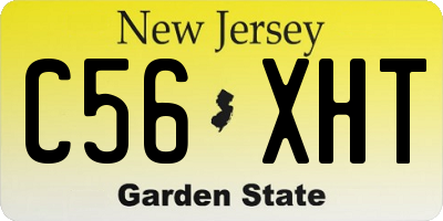 NJ license plate C56XHT