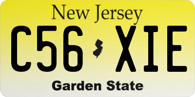 NJ license plate C56XIE
