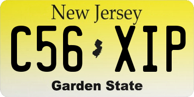 NJ license plate C56XIP