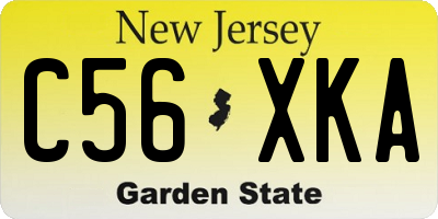 NJ license plate C56XKA