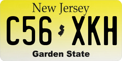 NJ license plate C56XKH